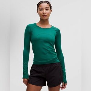 Lululemon swiftly long sleeve, size 8, teal storm